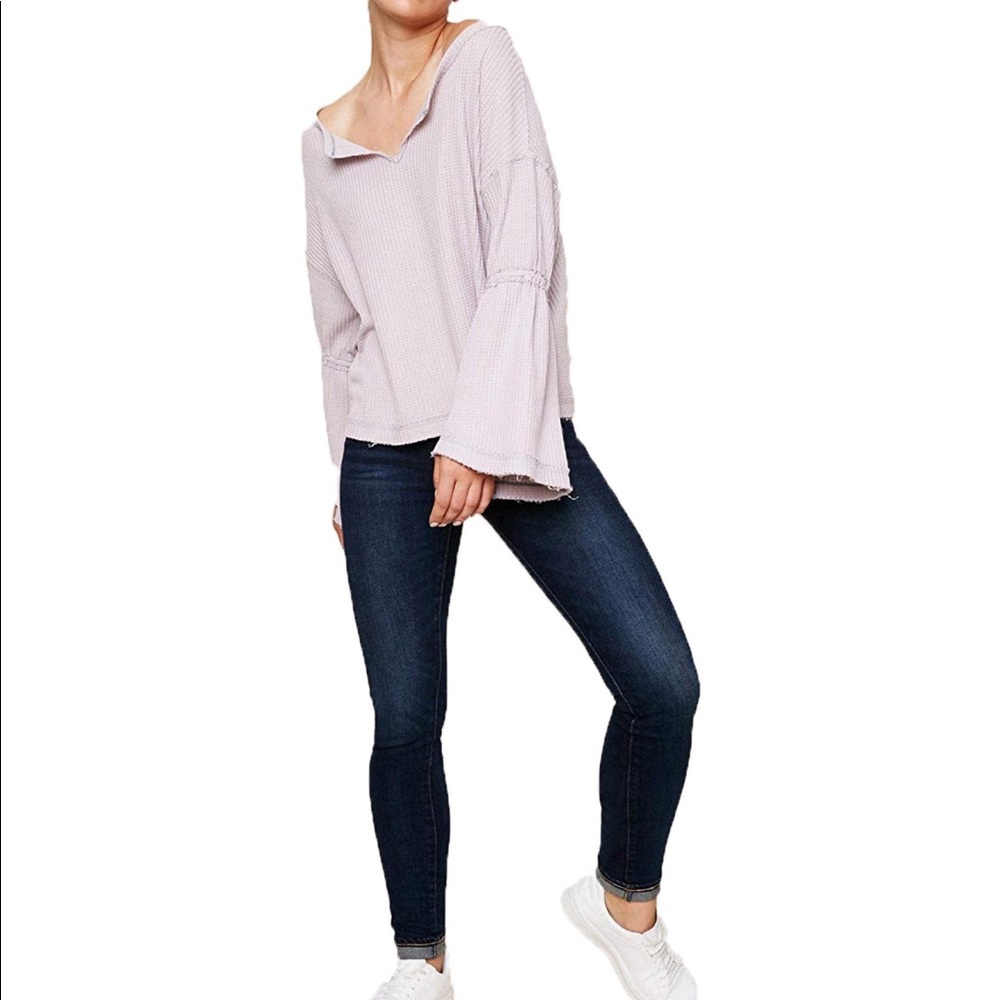 Free People Dahlia Bell-Sleeve Top